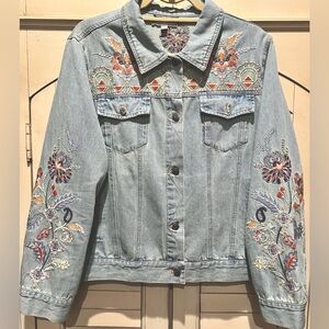 Women’s Johnny Was Denim Jacket Sz L